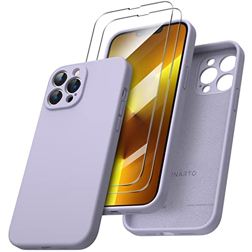 ORNARTO kompatibel mit iPhone 13 Pro Max Hülle, mit 2 x Schutzfolie flüssigem Silikon Gel Rubber Case Rundumschutz stoßfeste Handyhülle für iPhone 13 Pro Max Pastell Lavendel ORNARTO kompatibel mit iPhone 13 Pro Max Hülle, mit 2 x Schutzfolie flüssigem Silikon Gel Rubber Case Rundumschutz stoßfeste Handyhülle für iPhone 13 Pro Max Pastell Lavendel von ORNARTO