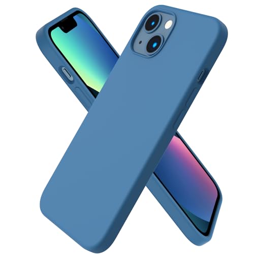 ORNARTO kompatibel mit iPhone 13 Silikon Case 6,1, Hülle Ultra Dünne Voller Schutz Flüssig Silikon Handyhülle Schutz für iPhone 13(2021) 6,1 Zoll-Blau von ORNARTO