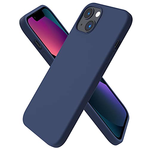 ORNARTO kompatibel mit iPhone 13 Silikon Case 6,1, Hülle Ultra Dünne Voller Schutz Flüssig Silikon Handyhülle Schutz für iPhone 13(2021) 6,1 Zoll-Marineblau von ORNARTO