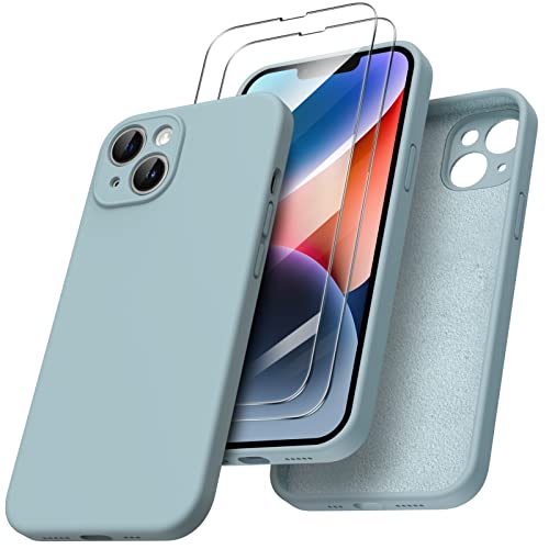 ORNARTO kompatibel mit iPhone 14 Hülle 6,1 Zoll 2022, mit 2 x Screen Schutzfolie flüssigem Silikon Gel Ruber Case Rundumschutz Stoßfeste Handyhülle Mintgrün ORNARTO kompatibel mit iPhone 14 Hülle 6,1 Zoll 2022, mit 2 x Screen Schutzfolie flüssigem Silikon Gel Ruber Case Rundumschutz Stoßfeste Handyhülle Mintgrün von ORNARTO