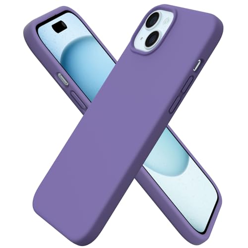 ORNARTO kompatibel mit iPhone 15 Plus Hülle Silikon 6,7 Zoll, Ultra dünne Handyhülle iPhone 15 Plus aus flüssigem Silikon, Kratzfeste und stoßfeste Schutzhülle iPhone 15 Plus Hülle(2023) - Violett von ORNARTO