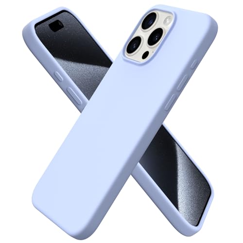 ORNARTO kompatibel mit iPhone 15 Pro Max Hülle Silikon 6,7 Zoll, Ultra dünne Handyhülle iPhone 15 Pro Max aus flüssigem Silikon, Kratzfeste Schutzhülle iPhone 15 Pro Max Hülle(2023) - Baby Blau von ORNARTO
