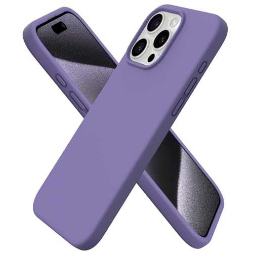 ORNARTO kompatibel mit iPhone 15 Pro Max Hülle Silikon 6,7 Zoll, Ultra dünne Handyhülle iPhone 15 Pro Max aus flüssigem Silikon, Kratzfeste Schutzhülle iPhone 15 Pro Max Hülle(2023) - Violett von ORNARTO