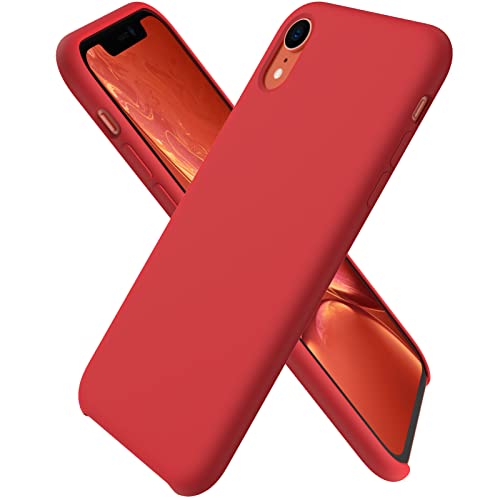 ORNARTO kompatibel mit iPhone XR Silikon Case, Hülle Ultra Dünne Flüssig Silikon Handyhülle Schutz für iPhone XR (2018) 6,1 Zoll -Rot von ORNARTO