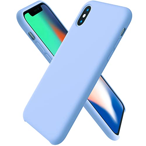 ORNARTO kompatibel mit iPhone XS Max Silikon Case, Hülle Ultra Dünne Flüssig Silikon Handyhülle Schutz für iPhone XS Max (2018) 6,5 Zoll -Hellblau von ORNARTO