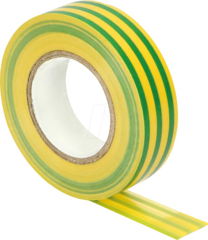 ORNO OR-AE-YG - Isolierband 19mm breit, 0,13 mm dick, 20m lang gelb-grün von ORNO