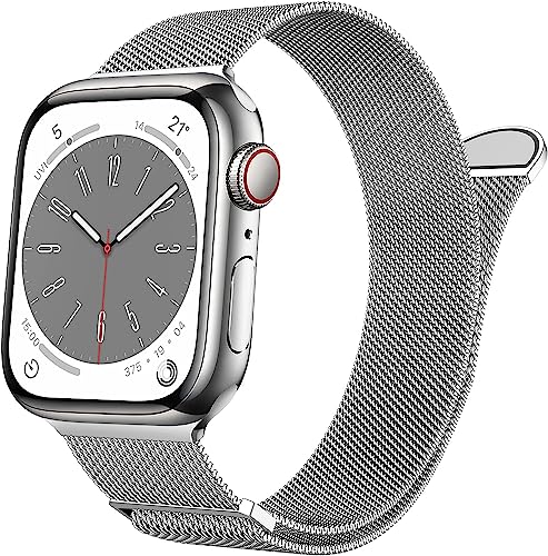 ORRLBB Ersatzarmband Kompatibel mit Apple Watch Armband 49mm 45mm 44mm 42mm 41mm 40mm 38mm für Damen Herren, Prämie Magnetisch Edelstahl Einstellbar Armbänder für iWatch Ultra Series 8 7 6 5 4 3 2 SE von ORRLBB