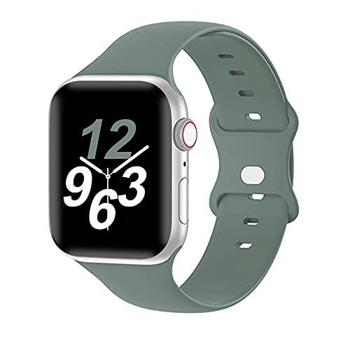 Weiche Silikon-Sportarmbänder, Ersatzarmband kompatibel mit Apple Watch Bändern für iWatch SE Serie 8/7/6/5/4/3/2/1 von ORROKER