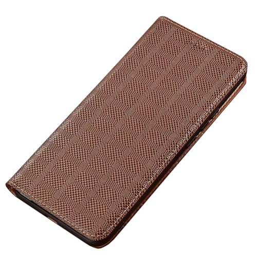ORVCVGLB-Braun,16, Handyhülle Für iPhone 16 Pro Max/16 Pro/16 Plus/16, Echtes Leder Klappbar Flip Brieftasche Handytasche Ständer Funktion Stoßfest Schutzhülle von ORVCVGLB