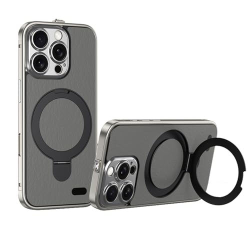 ORVCVGLB-Grau,16, Hülle Für iPhone 16 Pro Max/16 Pro/16 Plus/16, Magnetisches Leder Handytasche Mit Ring Ständer Kameraschutz Luxus Kratzfeste Schutzhülle ORVCVGLB-Grau,16, Hülle Für iPhone 16 Pro Max/16 Pro/16 Plus/16, Magnetisches Leder Handytasche Mit Ring Ständer Kameraschutz Luxus Kratzfeste Schutzhülle von ORVCVGLB