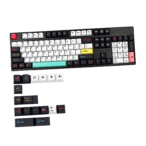 OSALADI 1 Satz 122 Stück Tastenkappe Mechanisches Zubehör Computer Tastatur Computerzubehör Weiße Tastatur Japanisches Dekor Mechanische Tastatur Tastaturkappe Klaviatur Büro von OSALADI