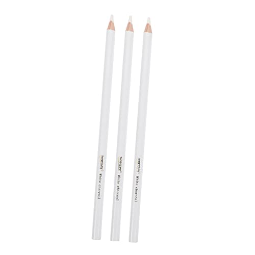 OSALADI 1 Satz Kohlestift Weiße Kohlekunst Weiße Buntstifte Bleistift Zum Zeichnen Von Kunst Kohlezeichnen Kohlezeichnung Stift Skizzieren Von Malwerkzeugen Kohle Malen Holz 3 Stück von OSALADI