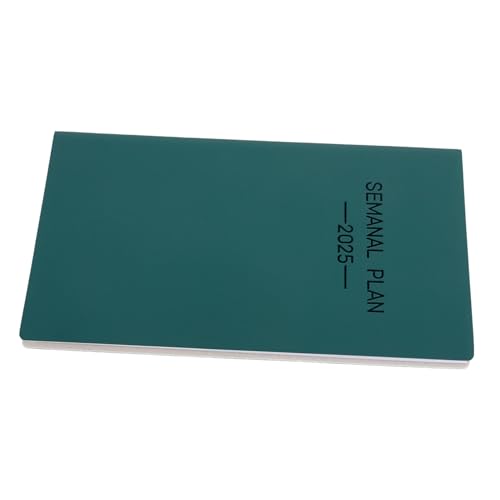OSALADI 1 Spanischer Zeitplan wöchentlicher notizblockplaner Notizbücher für die Arbeit Wochenplan Notizblock leerer Wochenplaner Kalender-Notizbuch Notizblöcke für die Arbeit Papier Green von OSALADI