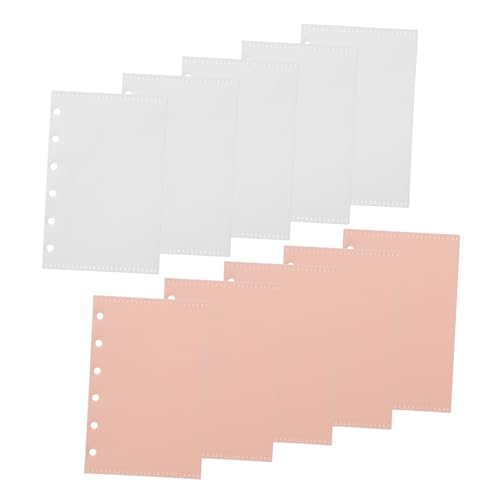 OSALADI 10 Blatt Dokumentenmappen Einsätze Aktentaschen An Den Ärmeln Dokumentordner Reißverschlusstaschen Schule Datei Transparent Trennwände Für Aktenordner Papierkram-ordner Halter Loch von OSALADI