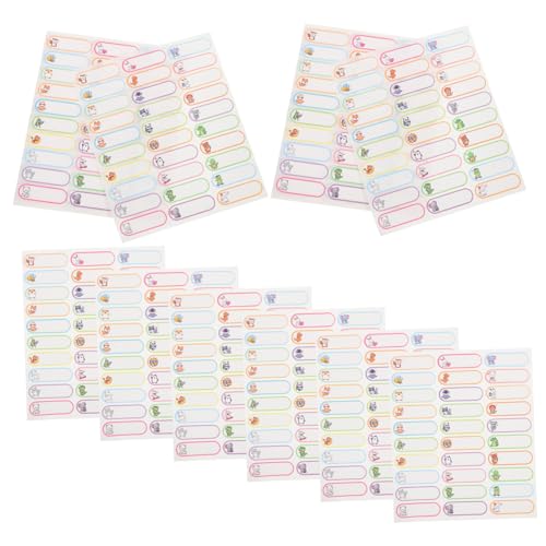 OSALADI 10 Blatt Wasserfester Namensaufkleber Personalisiertes Etikett Kleine Aufkleber Namensetiketten Namensaufkleber Für Kindertagesstätten Schreibtischetiketten Schullabels Papier von OSALADI