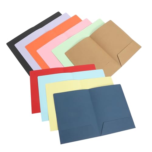 OSALADI 10 Stück Aktenordner Ordner Mit Brads Ordner Mit Mehreren Taschen Ordner Für Die Schule Aktentaschenordner Portfolio-ordner Dateiordner-organizer Notizbuchteiler Mit Taschen Papier von OSALADI