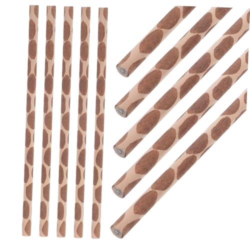 OSALADI 10 Stück Bleistift Mit Tiermuster Schule Schreibwarenbevorzugung Schulbelohnungsstifte Pfotenstifte Dschungel Design Urlaub Spaß Drucken Giraffe Party Osterstifte Brown Holz von OSALADI
