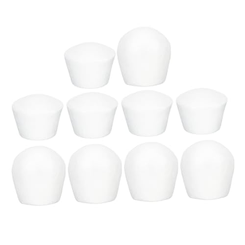 OSALADI 10 Stück Muffin Tasse Kuchenform deko torte Cupcake-Schaummodell Praxismodell Kuchen-Modell gefälschte Kuchen Schaumkreise Schaumkreismodell Schaumstoff -Dummy -Kuchenmodelle Weiß von OSALADI