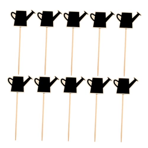 OSALADI 10 Stück Wasserkocher-tafel Weidetischzubehör Essenszeichen Mini-tafelschilder Für Lebensmittel Buffetzeichen Für Lebensmittel Garten-tags Garten Etiketten Black Hölzern von OSALADI