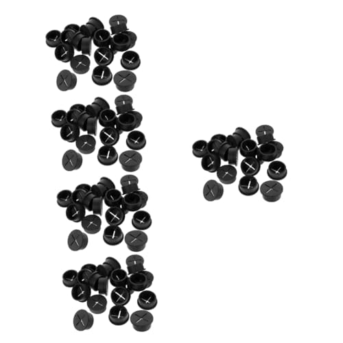 OSALADI 100 STK Kabellochstopfen Für Den Schreibtisch Schreibtischlochabdeckung Für Kabel Kabelbinder Leistungsverlängerung Kabeltülle Spannungsschutz Ösen Weichgummi Und Kunststoff Black von OSALADI
