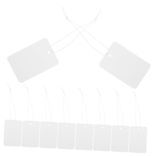 OSALADI 100 Stück Elastisches Seiletikett Schmuckanhänger Warenanhänger Beschreibbare Etiketten Leere Verkaufsetiketten Kleidungsetiketten Preisetikett Tag Papier OSALADI 100 Stück Elastisches Seiletikett Schmuckanhänger Warenanhänger Beschreibbare Etiketten Leere Verkaufsetiketten Kleidungsetiketten Preisetikett Tag Papier von OSALADI