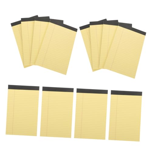 OSALADI 12 Notizbuch Hinweis Pads Klein Jr Regiert Ausgekleideter Notizblock Schule Büro Notizbilder Legale Blöcke Schreiben Gefüttert Geschäft Legaler Block Kleine Polster Yellow Papier von OSALADI