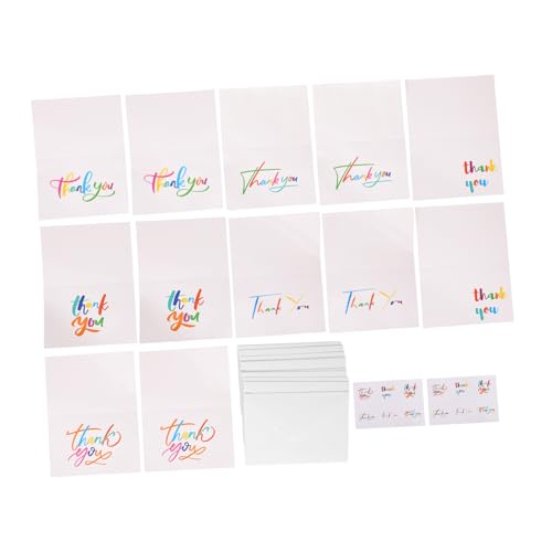 OSALADI 12 Sätze Dankeskartenset vielen Dank für Ihre Etikett mit rustikal gefaltet kommen danke geschenkkarte Abschlusskarten Dankeschön-Lehrerkarte Papier von OSALADI