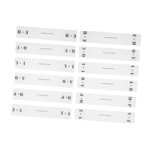 OSALADI 12 Stück Klassifizierungs -Tag -Karte Alphabet Vinyl Trennzeichen Trennwände für Schallplatten horizontal Tab CD-Teiler Schallplattentrenner Plattentrenner für Schallplatten Acryl OSALADI 12 Stück Klassifizierungs -Tag -Karte Alphabet Vinyl Trennzeichen Trennwände für Schallplatten horizontal Tab CD-Teiler Schallplattentrenner Plattentrenner für Schallplatten Acryl von OSALADI