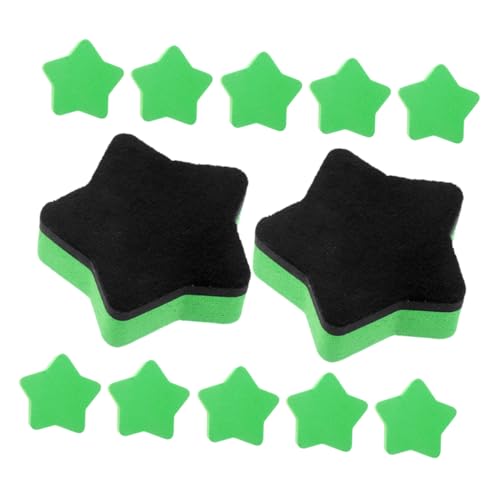OSALADI 12 Stück Pentagramm Radiergummi Magnetisch Für Weiße Tafeln Mini Klassenzimmer Kleine Trockenradierer Whiteboard Radiergummi Lehrerbedarf Whiteboard Reiniger Eva von OSALADI