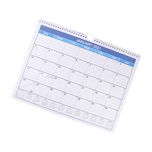 OSALADI 1Stück Englischer Wandkalender Stilvoller Tischkalender Mit Löchern Für Büro Schlafzimmer Und Studium Praktischer Und Dekorativer Dauerplaner Aus Hochwertigem von OSALADI