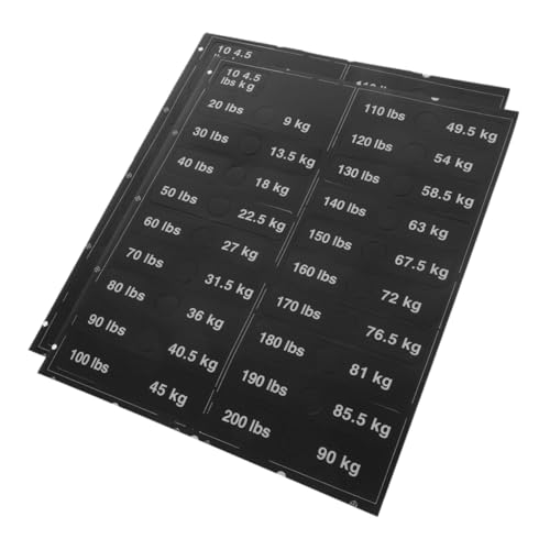 OSALADI 2 Blätter Gewichtsetikett Trainingsaufkleber Gewichtshebeaufkleber Sportlabel Aufkleber Innenfitnessaufkleber Nummernaufkleber Etiketten Aufkleber -tags Black Pvc Selbstklebend von OSALADI