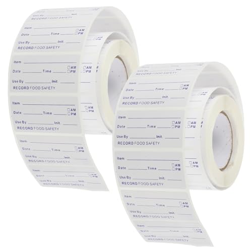 OSALADI 2 Rollen Lebensmitteletiketten Etiketten Für Die Lebensmittelrotation Kühlschrank Organisation Essen Datumsetiketten Für Lebensmittelgläser Weiß Aufkleber OSALADI 2 Rollen Lebensmitteletiketten Etiketten Für Die Lebensmittelrotation Kühlschrank Organisation Essen Datumsetiketten Für Lebensmittelgläser Weiß Aufkleber von OSALADI