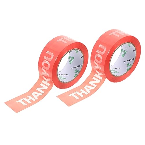 OSALADI 2 Rollen Pink Dichtband Dichtungsband für Produkte Post farbig wickeln Packband klar dekoratives Verpackungsband Klebeband zum Verschließen von Paketen hoch rot von OSALADI