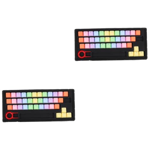 OSALADI 2 Sätze Tastenkappe Tastatur-Dekor Bunte Tastaturkappen Ornament-Sets Computer Tastatur Computertastaturen Tastaturschutz Tastaturzubehör Haushalt Suite schmücken Klaviatur pbt von OSALADI