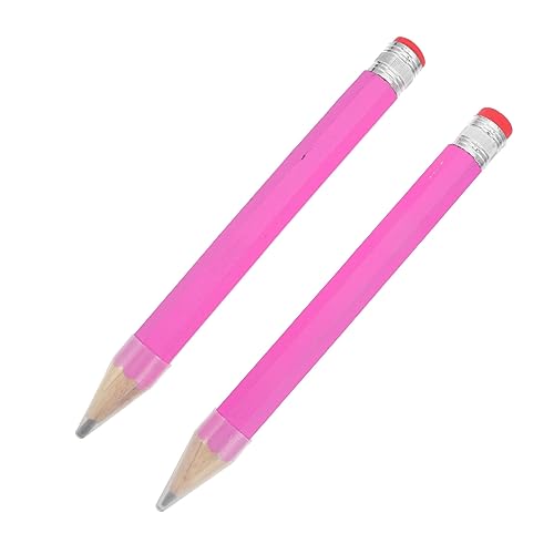 OSALADI 2 Stück Großer Holzbleistift Riesige Bleistiftstütze Bleistift Requisiten Holzbearbeitungsstift Für Kinderhandschrift Schreiben Riesige Bleistifte Kurzer Jumbo Rosa Bambus von OSALADI