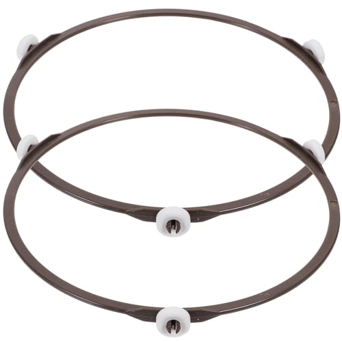 OSALADI 2 Stück Mikrowellen-Rollenring Mikrowellen-Drehteller-Ring Kunststoff-Backblech Rotierende Rolle Glas-Tablett Radring Für Mikrowellen-Glas-Drehteller (1 6 Cm) von OSALADI