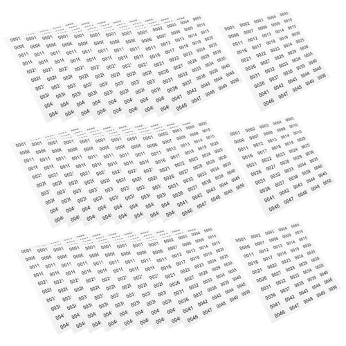 OSALADI 20 Blatt Digitales Etikett Aufkleber Etiketten Vinyl Nummeriert Rechteckig Für Seriell Zahlen Schüttgut Klassenzimmer Papier von OSALADI