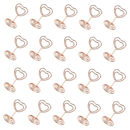 OSALADI 20 Stück Metall -Sitz -Etikett -Clip Bildhalter Karte steht Karteninhaber Tisch TABLE -NUMPER -HAUSE Nennen Sie Kartenhalter Halter für Fotoclips Foto-Display-Clip von OSALADI