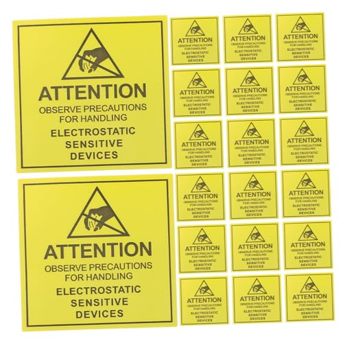 OSALADI 200 Stück Antistatisches Etikett Statisches Warnzeichen Spannungssicherheitswarnaufkleber Aufkleber Mit Not-aus-aufkleber Für Geräte Gefahrenaufkleber Stromwarnschild Yellow Papier OSALADI 200 Stück Antistatisches Etikett Statisches Warnzeichen Spannungssicherheitswarnaufkleber Aufkleber Mit Not-aus-aufkleber Für Geräte Gefahrenaufkleber Stromwarnschild Yellow Papier von OSALADI