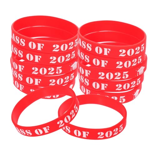 OSALADI 25 Stück 2025 Graduierungsarmband Ereignisse Wiederverwendbares Armband Wiederverwendbare Armbänder Bejahung Liste Armband Für Abschlussfeiern Studenten Blau Erste Rot Kieselgel OSALADI 25 Stück 2025 Graduierungsarmband Ereignisse Wiederverwendbares Armband Wiederverwendbare Armbänder Bejahung Liste Armband Für Abschlussfeiern Studenten Blau Erste Rot Kieselgel von OSALADI