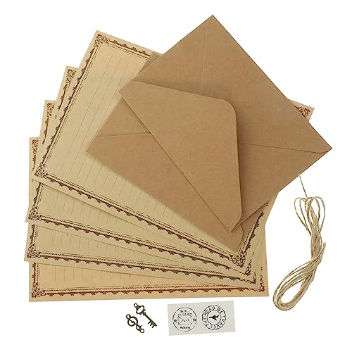 OSALADI 2Sätze Vintage Briefpapier Set Mit Umschlägen Notizbuch Einfügen Teiliges Retro Briefpapier Kit Für Kreative Schreibprojekte Und Persönliche Notizen OSALADI 2Sätze Vintage Briefpapier Set Mit Umschlägen Notizbuch Einfügen Teiliges Retro Briefpapier Kit Für Kreative Schreibprojekte Und Persönliche Notizen von OSALADI