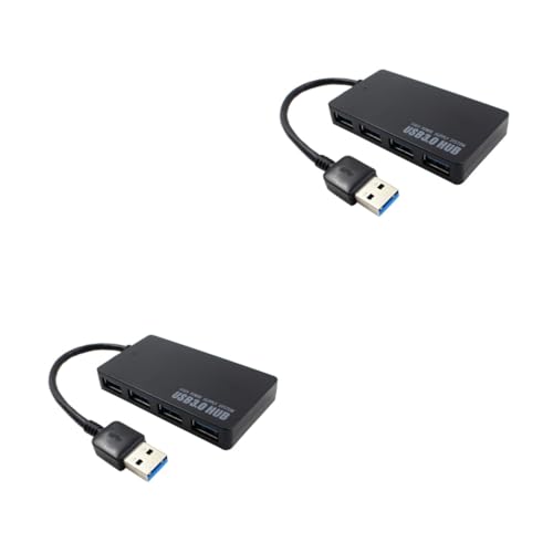 OSALADI 2St USB-Hub USB 3.0 4-Port-Hub USB 3.0-Hub USB-Datenhub Erdfarben Combo-Platte von OSALADI