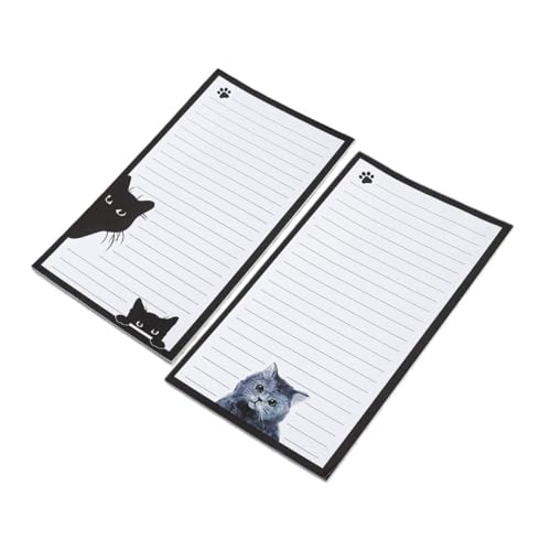 OSALADI 2er Set -nachrichtenbrett Lunchbox-notizen Für Notizpolster Klassenzimmerorganisation Bürodekoration Für Frauen Notizblock Bürodesk -zubehör Schulbedarf Black Papier von OSALADI