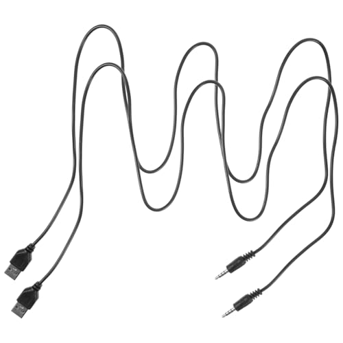 OSALADI 2st Usb-auf-3,5-mm-kabel 3,5-mm-netzkabel Usb Usb-auf-3,5-mm-klinken-audio-adapter Usb Auf 3,5 Mm 3,5-mm-ladekabel Usb-auf-3,5-mm-netzkabel Kopfhöreranschluss Pvc Mini von OSALADI