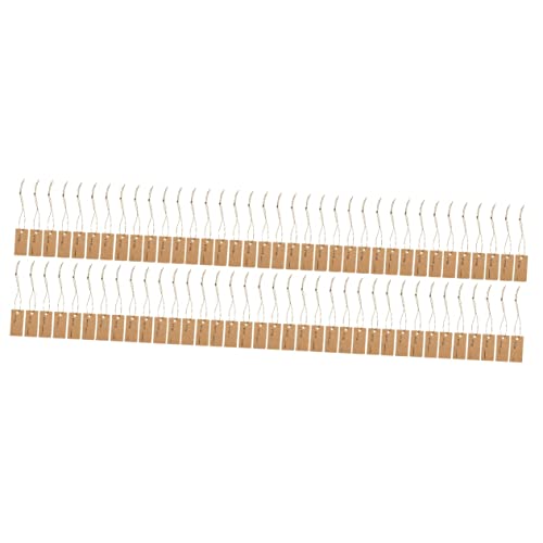 OSALADI 3 Sätze Elastisches Seiletikett Hängendes, Aufgereihtes Etikett Schild Kennzeichnung Von Etiketten Etikettenetikett Aus Papierkarte Kraftpapier 100 Stück * 3 von OSALADI