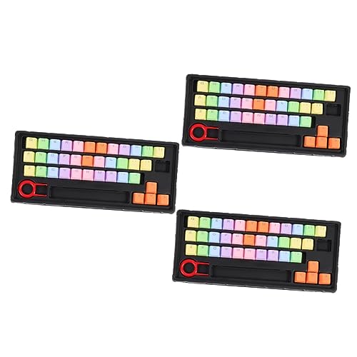 OSALADI 3 Sätze Tastenkappe Leuchtend Tastatur versorgung Tastatur-Dekor Pudding Keycaps Keyset Tastaturen Bunte Tastaturkappen Tastaturschutz Klaviatur Zubehör Suite pbt von OSALADI