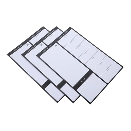 OSALADI 3 Stück Magnetische Trockenlöschtafel Für Den Kühlschrank Radiergummi-tafel Für Die Wand Menü -board Magnetischer Wochenplaner Für Den Kühlschrank Wand-whiteboard Weich Magnetisch von OSALADI