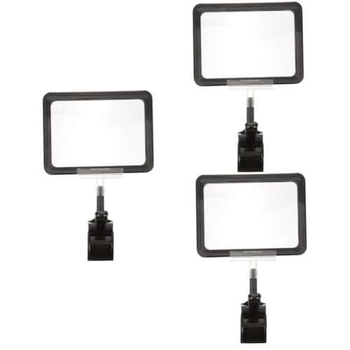 OSALADI 3 Stück Preisbox Clip Warenzeichenhalter verstellbarer Schildhalterclip Unterstützung Fan-Shop Inhaber Etikett Anzeige Display-Schildhalter ansteckbare Schilderhalter Plastik von OSALADI