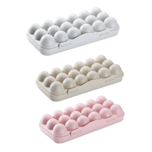 OSALADI 3St Aufbewahrungsbox für Eier Behälter für Eier vom Eierhalter für die Küchenarbeitsplatte kühlschrank eierbehälter eierschutz boxen teuflische Eierteller Eierablagen von OSALADI