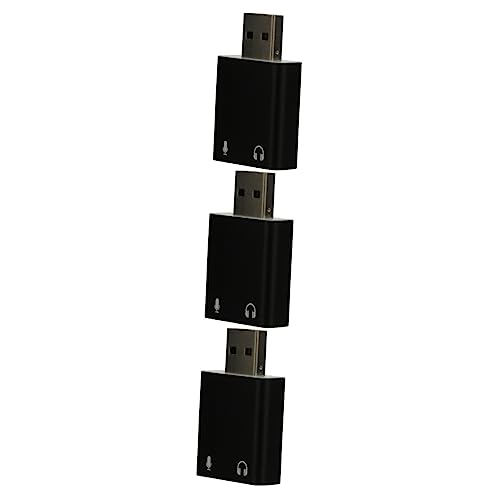 OSALADI 3St USB Externe soundkarte USB-Stereo-Sound-Adapter 3D soundkarte Stereo-Soundkarte Externe Soundkarten Externe USB-Soundkarten Fahrer frei Audio-Soundkarte Aluminiumlegierung von OSALADI